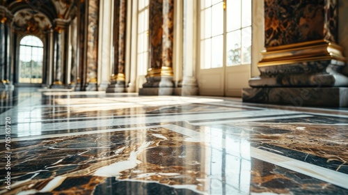 Marble interior royal hall museum floor wallpaper background photo