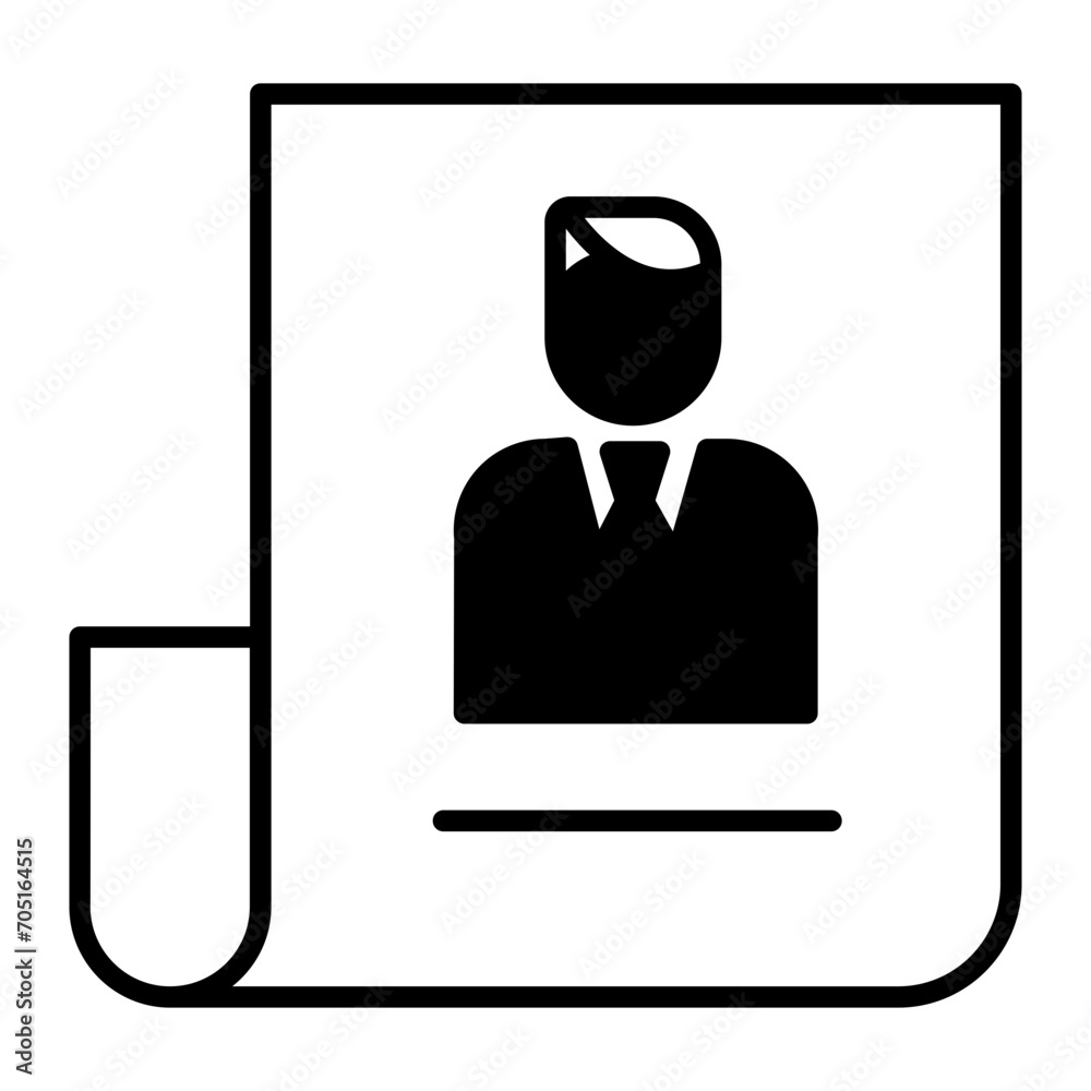 Business Profile 02 solid glyph icon Business Profile 02 solid glyph icon