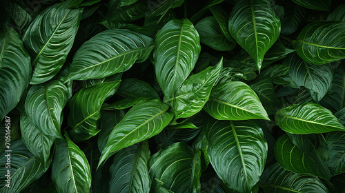 Green leaves of homalomena rubescens