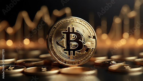 bitcoin background , stock charts, technology background, financial chart, virtual currency coins , btc logo