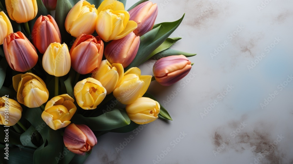 Spring tulip flowers background Spring tulip flowers background