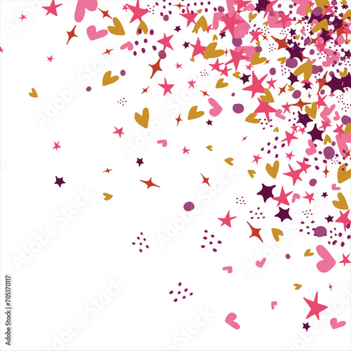 confetti, hearts, stars for promotions and events . party, diary, decorate, event. Vector illustration.