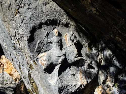 alcetas relief in a cave photo