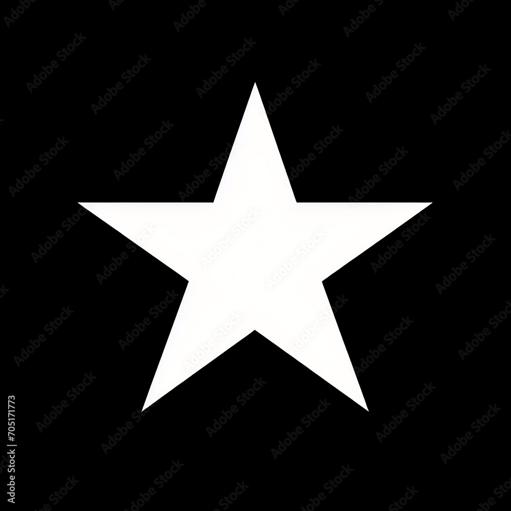 una estrella blanca sobre un fondo negro - obrazy, fototapety, plakaty 