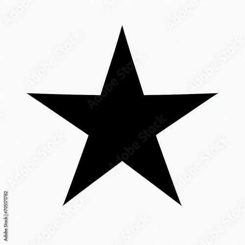 una estrella pentagonal negra