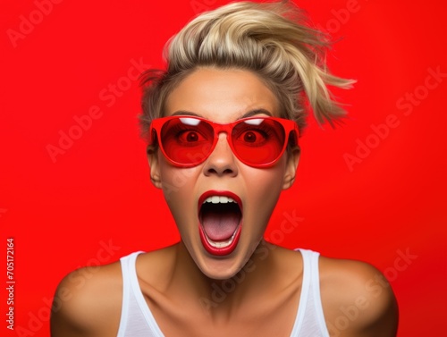 Very surprised woman open mouth © Olha Yavorska