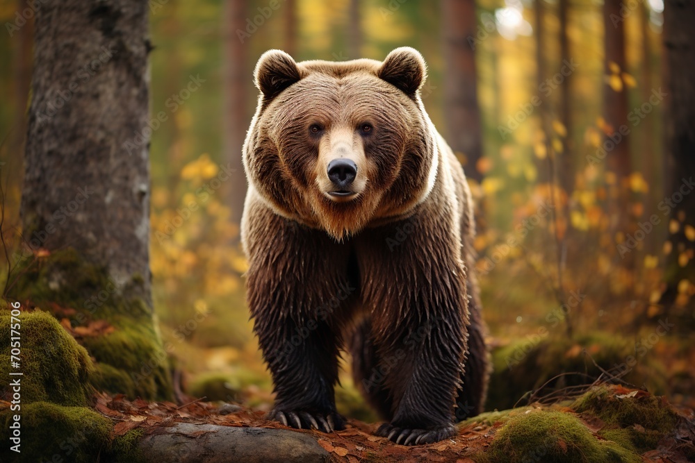 Fototapeta premium big bear in the forest