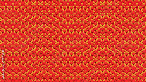 3d rendering red background with circular patterns that convey a sense of formality, strength, and stability for chinese new year background concept