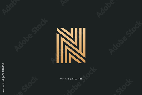 n letter vector trademark brand logo