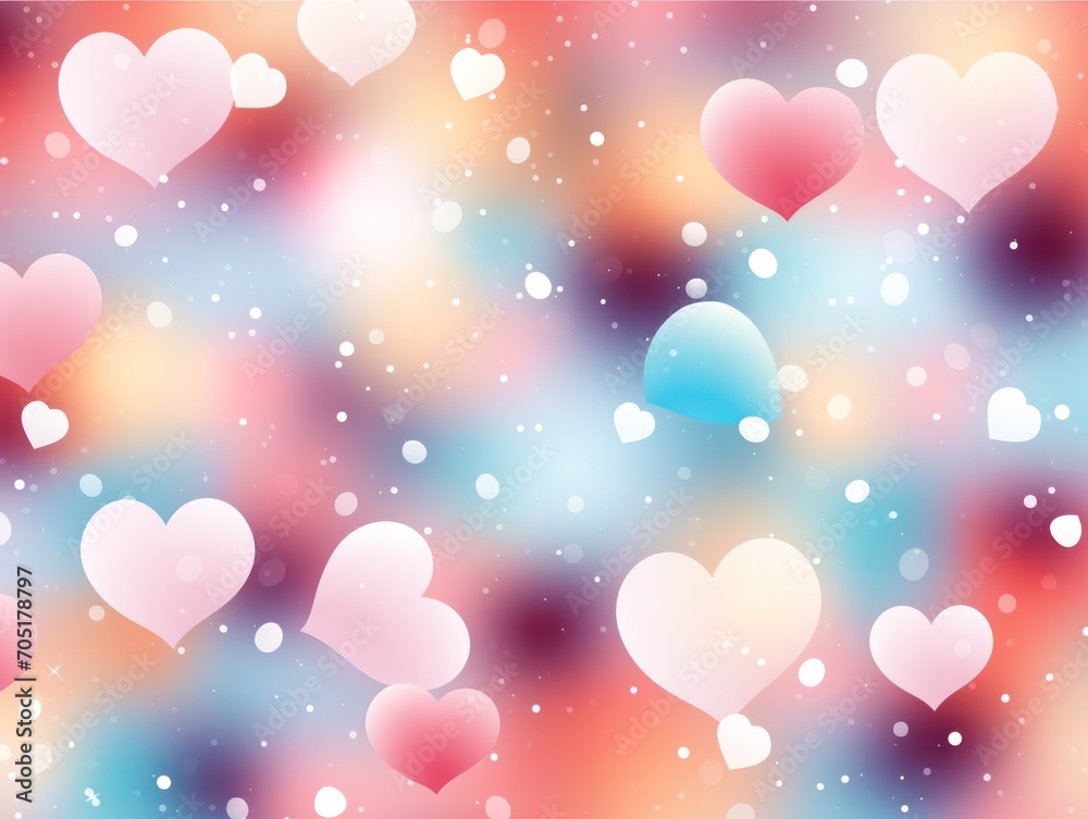 Bokeh heart background. Valentine's Day concept