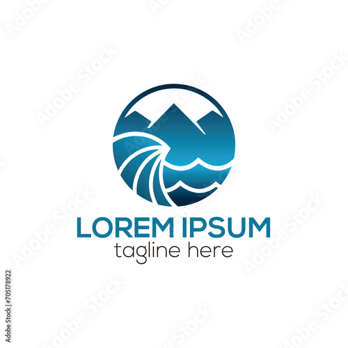 Modern travel agency logo, logistics delivery logo design concept isolated vector template illustration