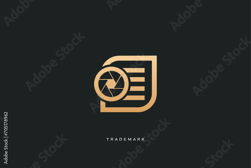 camera film photography videography multimedia production vector logo