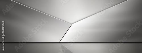 AI generated illustration of a reflective metal background with smooth, curved lines