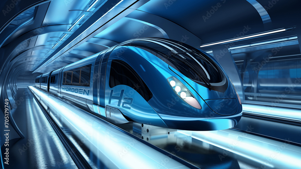 Fototapeta premium A hydrogen fuel cell train concept