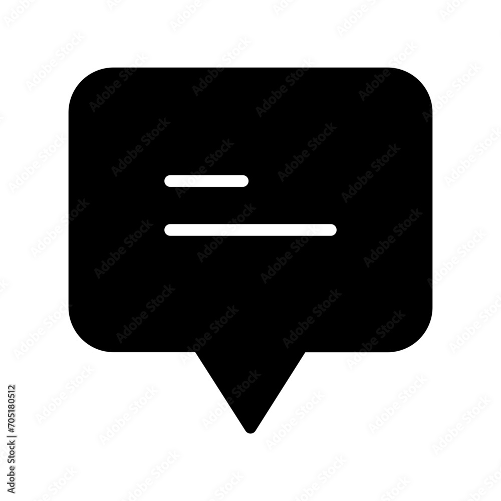 Chat solid glyph icon Chat solid glyph icon