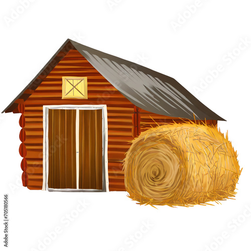 barn and hay