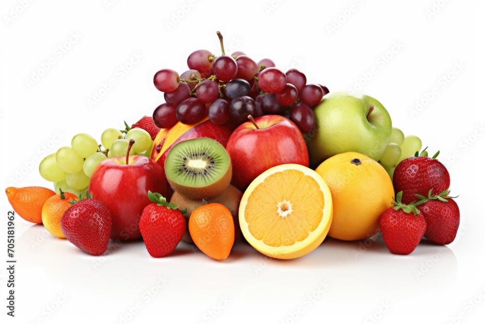 Photo Fresh fruit Isolated on white Background Photo Fresh fruit Isolated on white Background