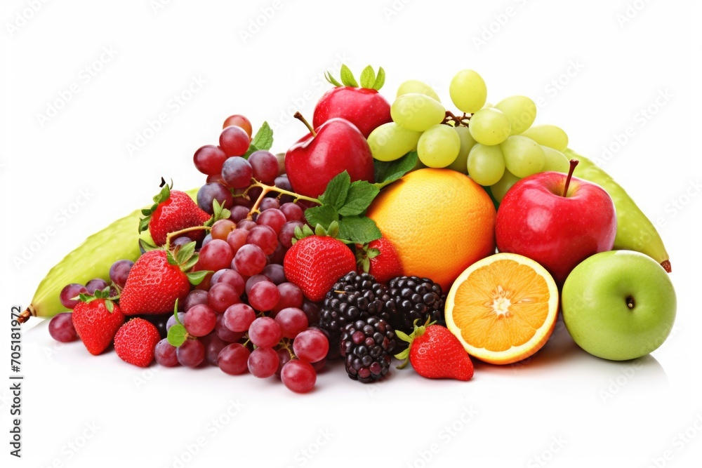 Photo Fresh fruit Isolated on white Background Photo Fresh fruit Isolated on white Background