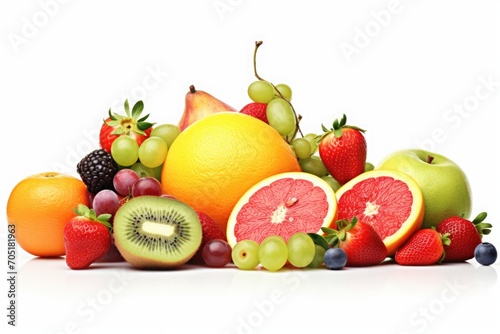 Photo Fresh fruit Isolated on white Background
