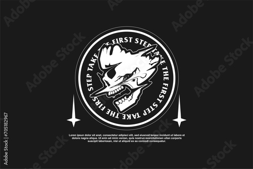 skull horror type of design vector tshirt design suitable for printing