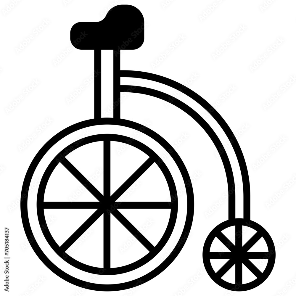Bicycle solid glyph icon