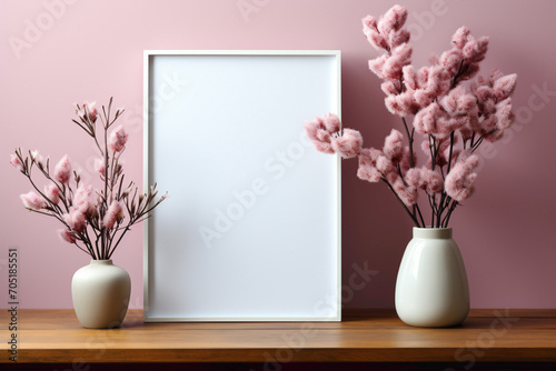 Picture an empty frame seamlessly integrated into a gentle, soft-hued background. Visualize the clean, minimalist design, accentuating your text and allowing it to command attention.