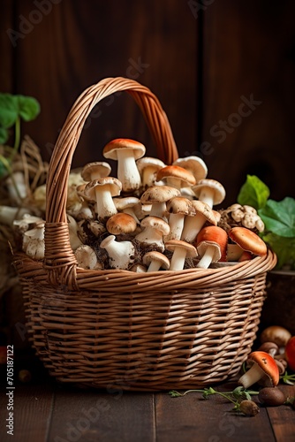assorted basket of mushrooms