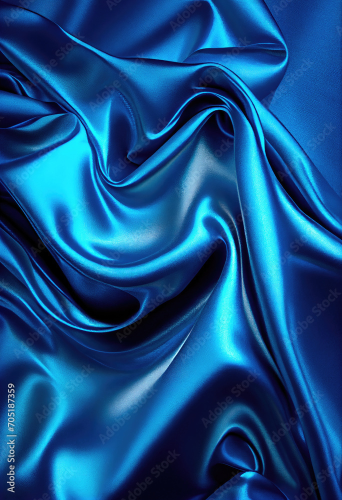 Fototapeta premium Beautiful abstract background, blue satin background blue luxury fabric texture. blue silk fabric background.