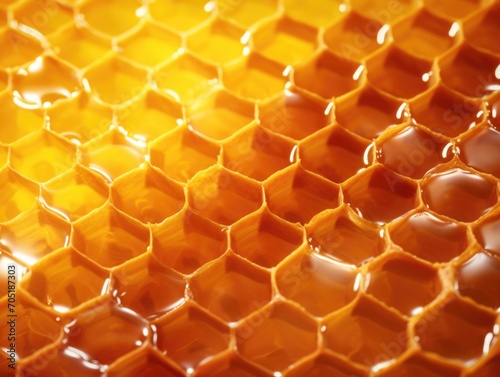 honeycomb with honey background