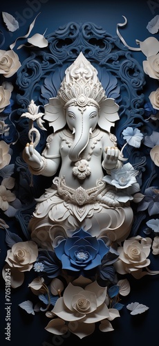 3D rendering of a Hindu god with an elephant head