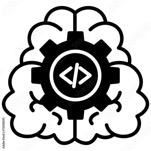 Intelligence solid glyph icon