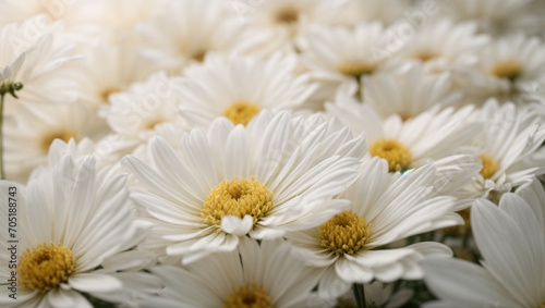 Beautiful white chrysanthemum flowers background ai image 