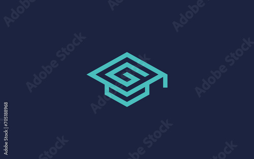 letter g with graduate hat logo icon design vector design template inspiration