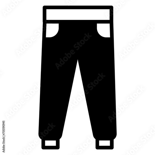 Track pant solid glyph icon