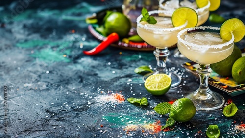 Classic Margaritas at Mexican Cantina Flat Lay

