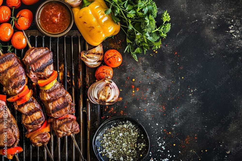 Brazilian Churrasco Picanha Steak on Rustic Stone Surface