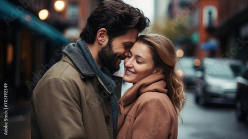 young couple hugging in Love