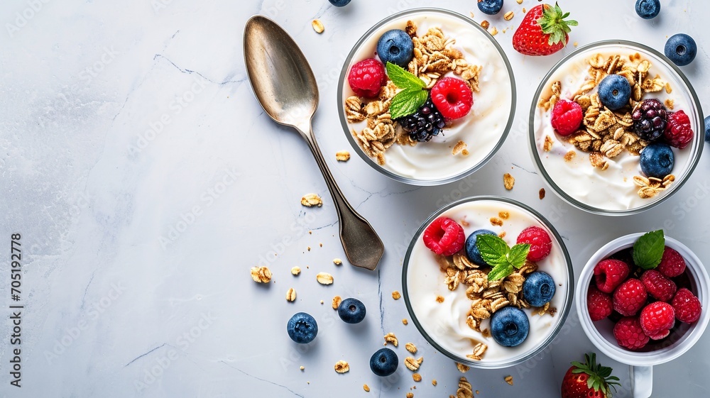 Healthy Yogurt Parfaits with Fresh Berries
Healthy Yogurt Parfaits with Fresh Berries