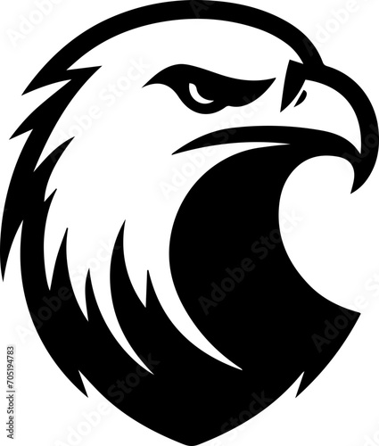 Minimalistic eagle head vector