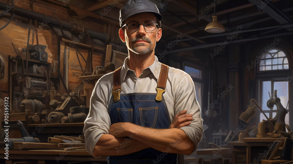 Portrait of a craftsman standing with confidence 