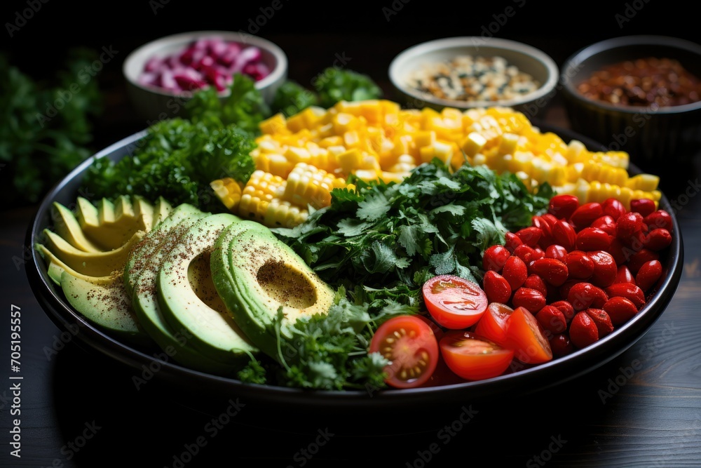 vibrant and healthy meal ready for a colorful diet snapshot 