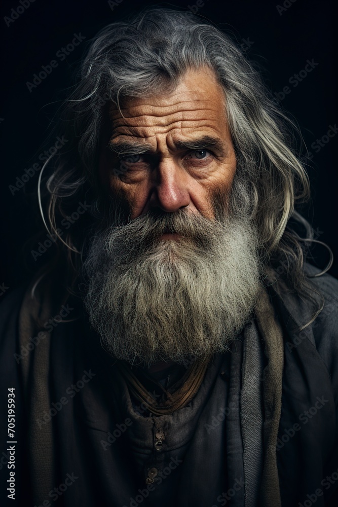 medieval senior with mustache and beard medieval senior with mustache and beard