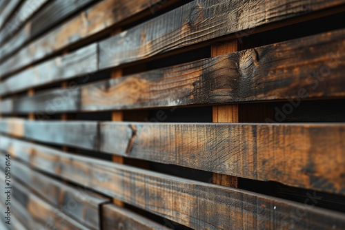 Rustic wooden background, many wooden slats photo