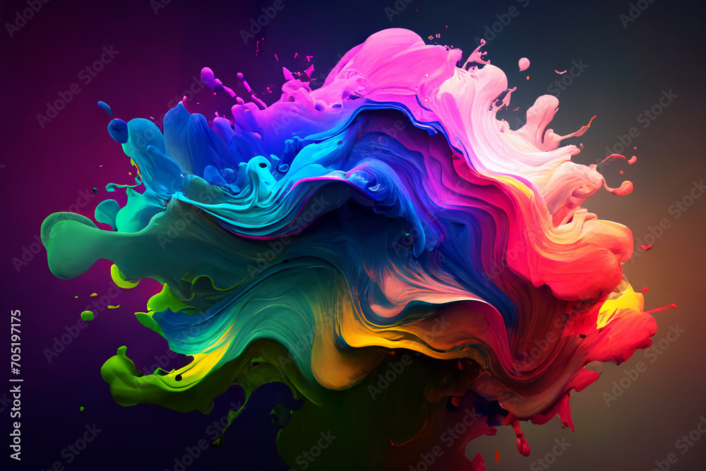 colored paint background. 