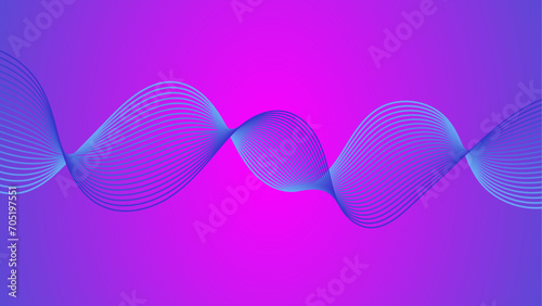 Abstract Gradient background with flowing wave lines. Dynamic wave. Vector illustration design for website, presentation, banner, cover, web, wallpaper