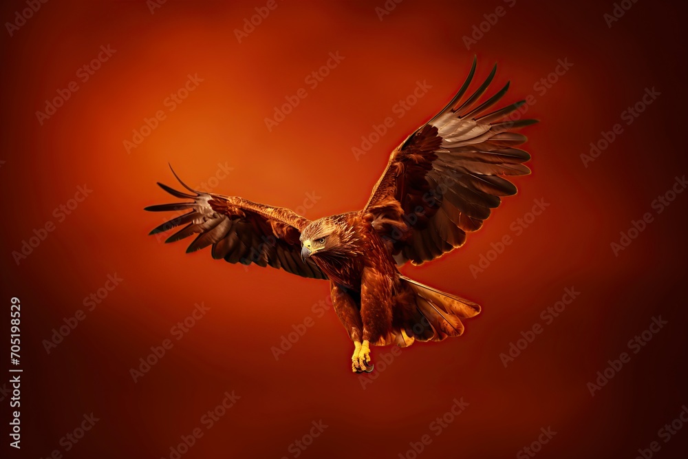 Fototapeta premium majestic eagle flying with great elegance