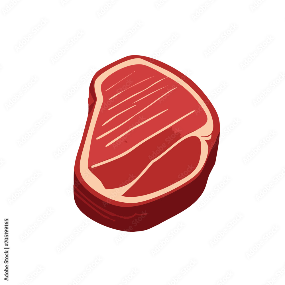 Vector Illustration of a Steak Cut