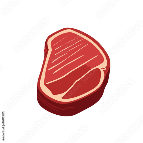 Vector Illustration of a Steak Cut