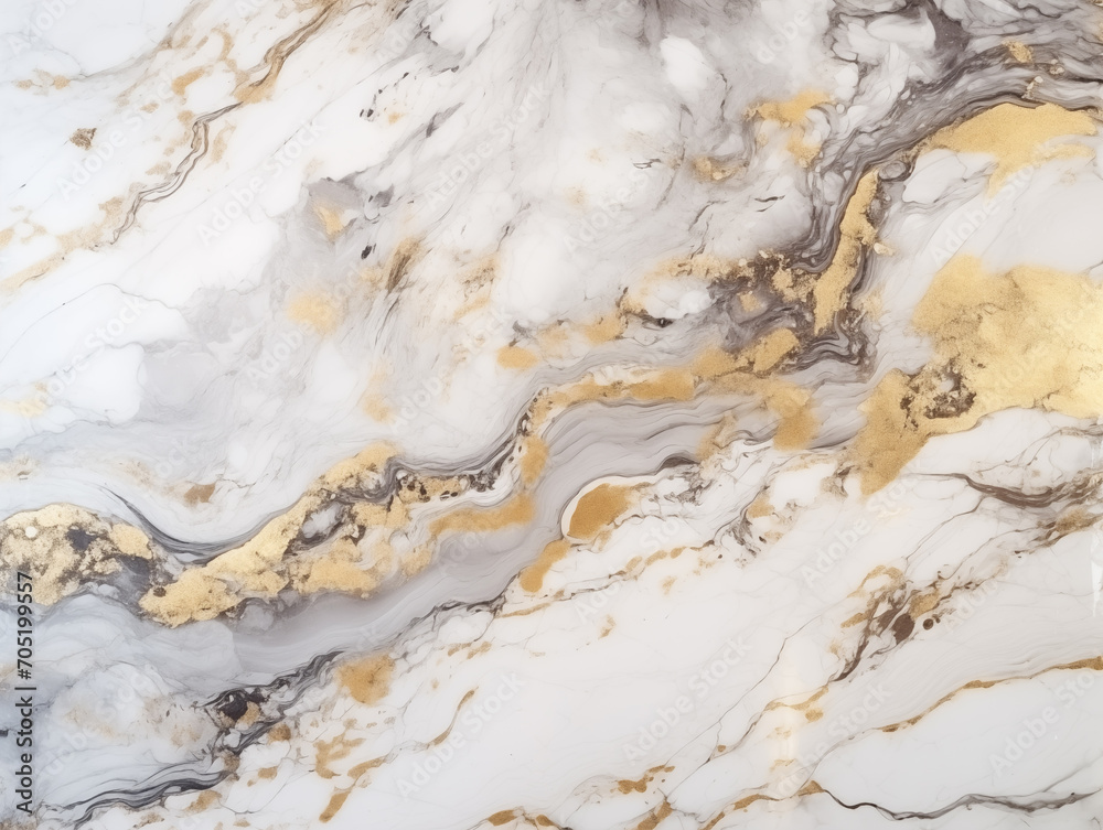 White and grey with golden lines marble texture
