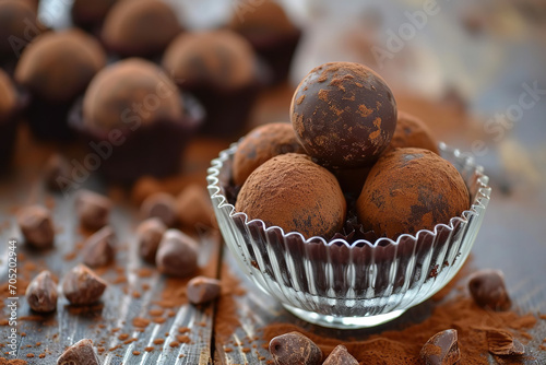 Chocolate truffles, a velvety orb of delight, rich indulgence